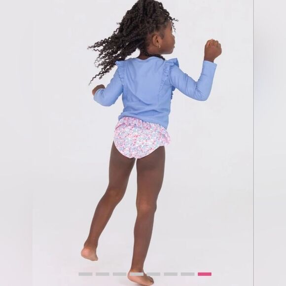 Sparkle Shimmer On Long Sleeve Rash Guard & Flounce Bikini Size 12-18 months NWT - Picture 2 of 7